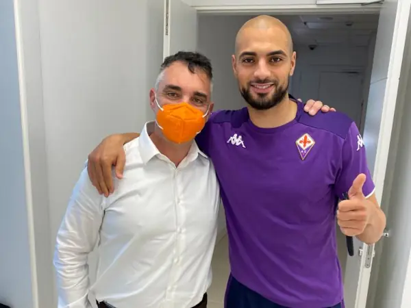 Sofyan Amrabat della Fiorentina in visita posturale